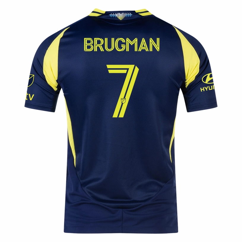 adidas Nashville Authentic Gast??n Brugman Away Jersey w/ MLS   Apple TV 25/26 (Tena Blue) Durable Recycled Blend Non Irritating Fabric