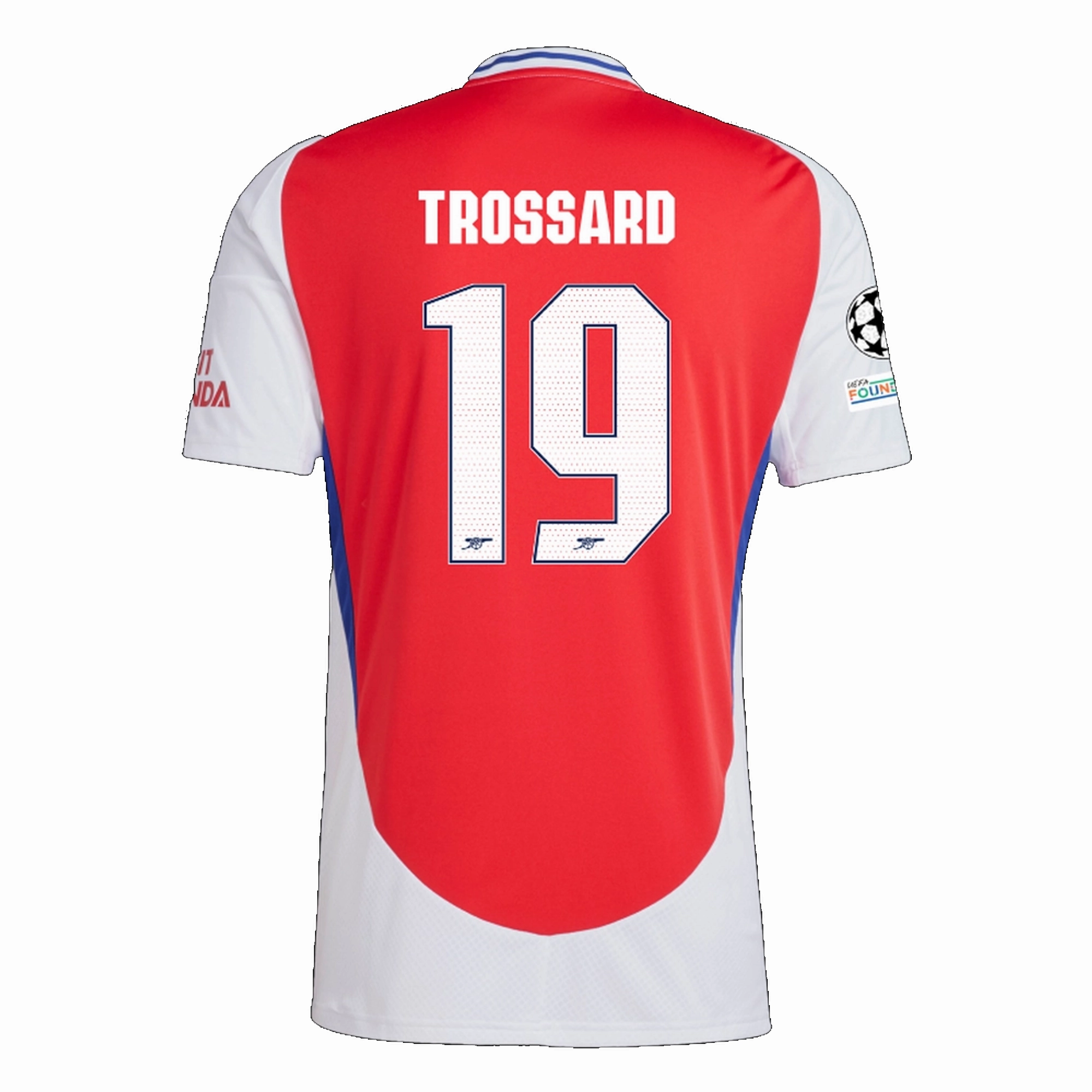 Pro Fit adidas Arsenal Leandro Trossard Home Jersey w/ Champions League Patches 24/25 (Better Scarlet/White)