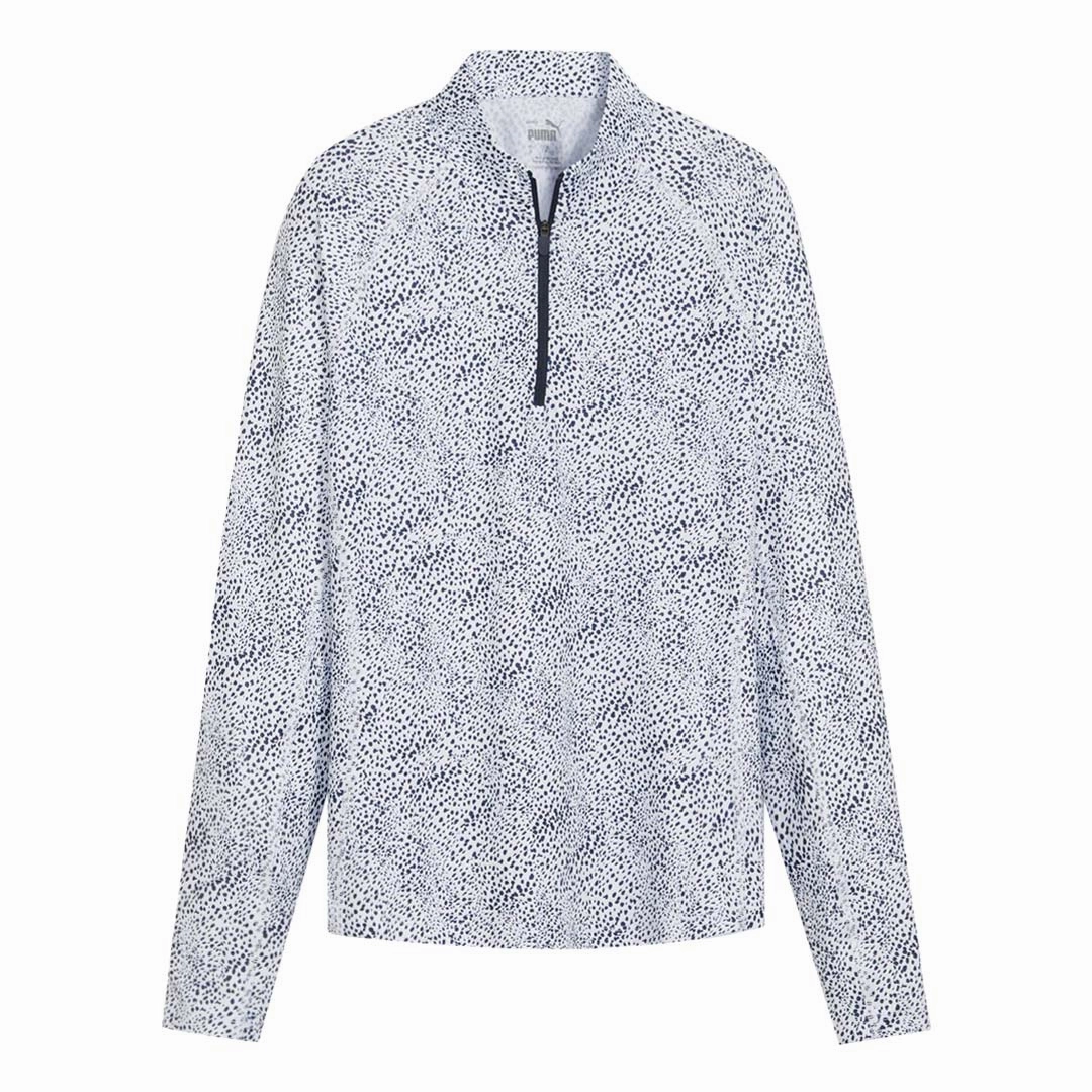Puma - Women's You-V Microdot 1/4 Zip Sweater (623934 02) Breathable Layer