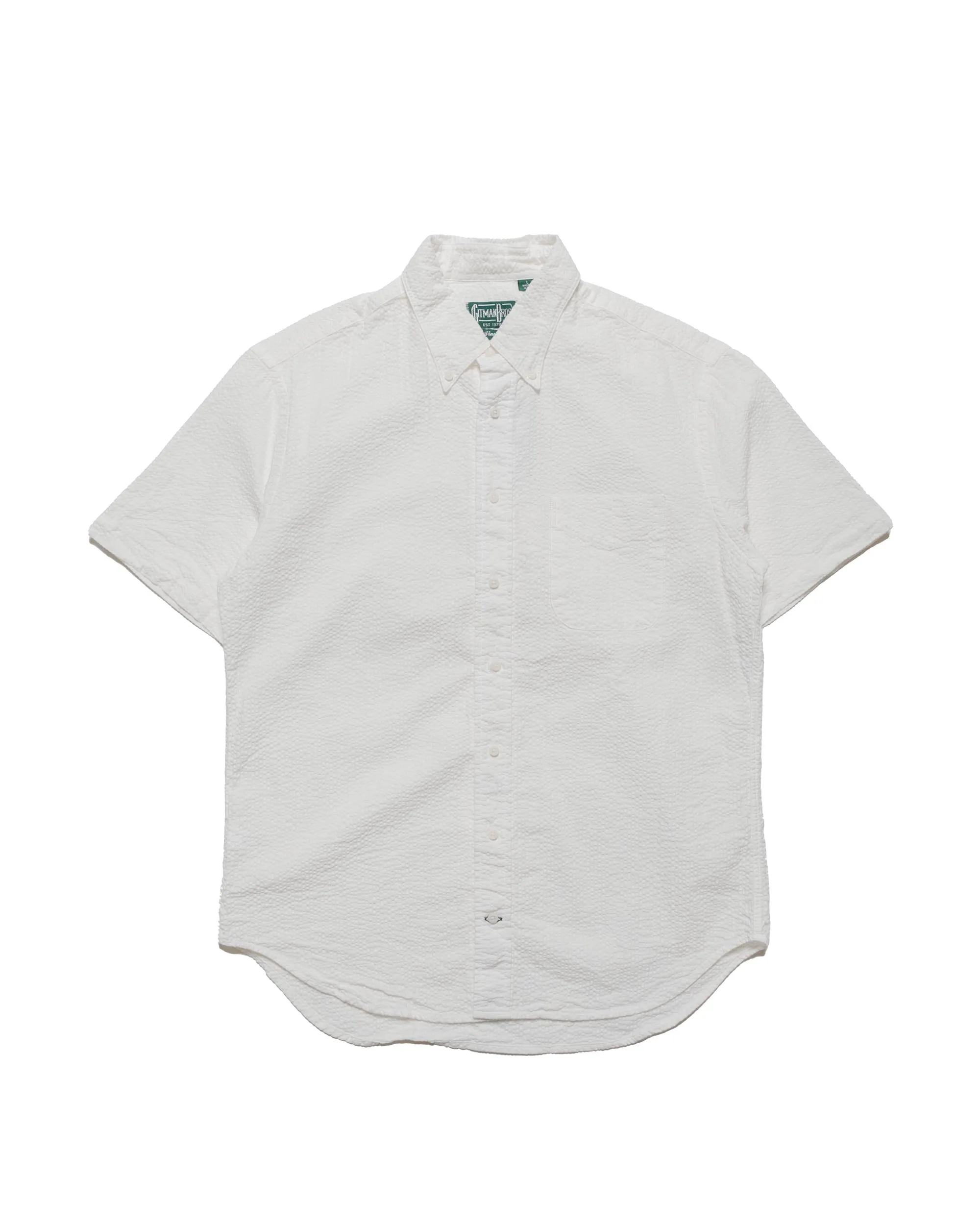 Fashion Statement Gitman Vintage Bros. White Seersucker Short Sleeve Shirt