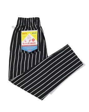 WindResistantWeave Cookman Chef Pants - Duck Canvas Stripe / Black