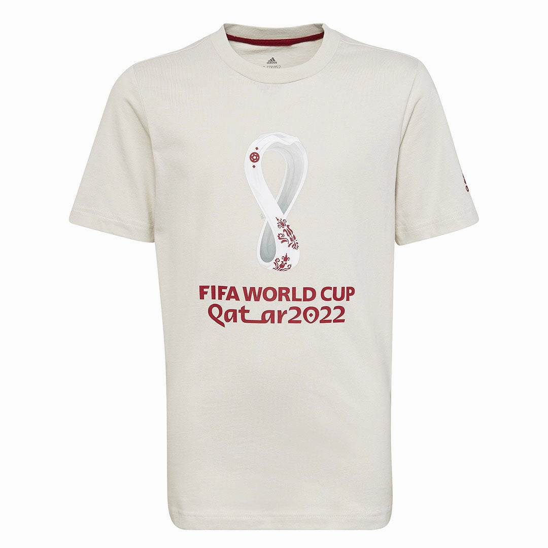 adidas - Kids' (Junior) FIFA World Cup 22 Official Emblem T-Shirt (HD6384) Outdoor Gear