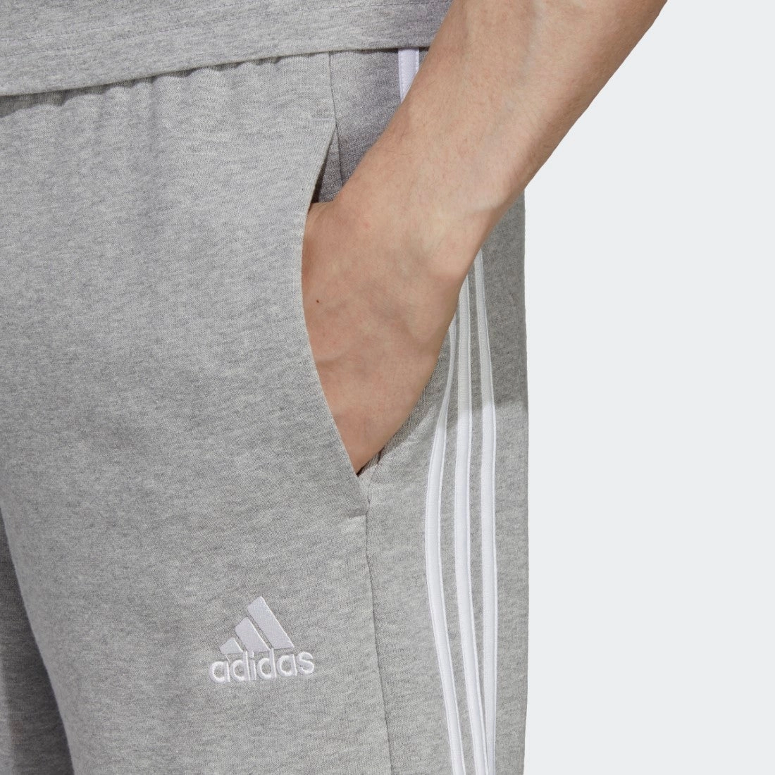 Vegan Leather Essentials French Terry 3-Stripes Shorts