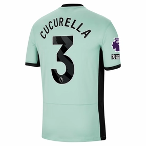 Nike Chelsea Marc Cucurella Third Jersey w/ EPL   No Room For Racism Patches 23/24 (Mint Foam/Black) Dynamic Performance
