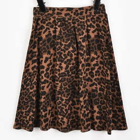 Gather Details Friction Free Hadas Animal Print Skirt