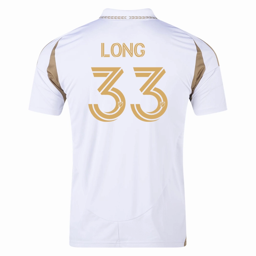 adidas Aaron Long LAFC Away Jersey 25/26 (White/Gold) Dynamic Fit Technology