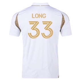 adidas Aaron Long LAFC Away Jersey 25/26 (White/Gold) Dry Performance