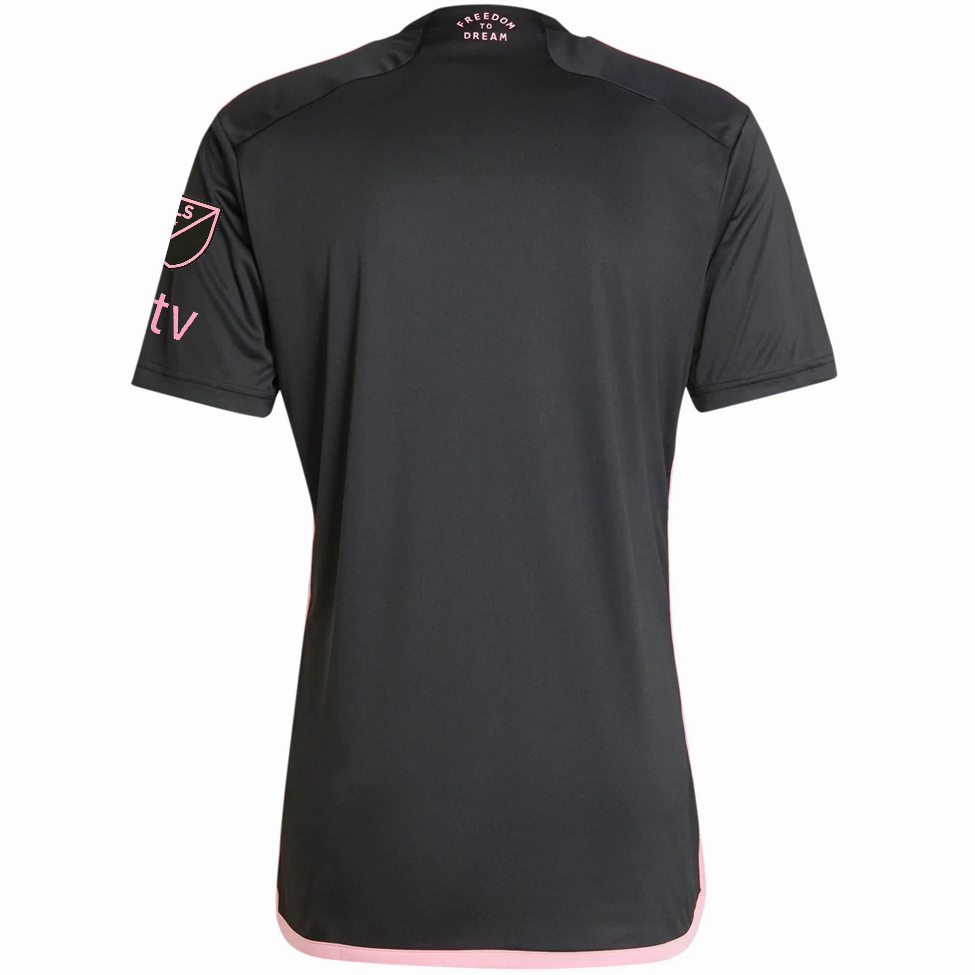 Feel Good Fit adidas Inter Miami Royal Caribbean Away Jersey w/ MLS   Apple TV Patches 23/24 (Black/Bliss Pink)