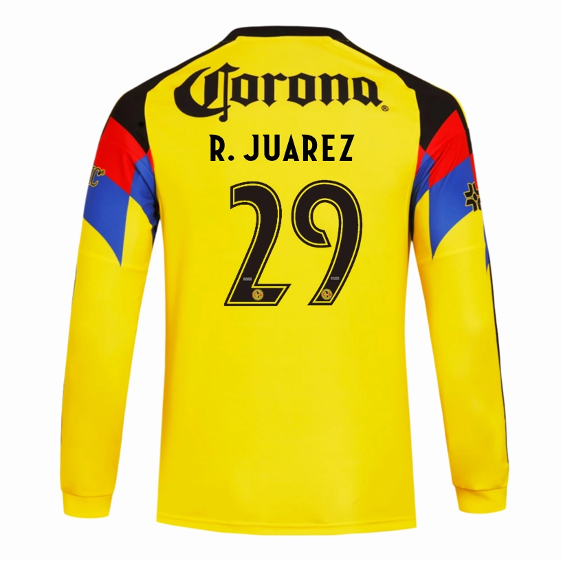 Double Layered Thermal Insulation All-Purpose Gear adidas R. Juarez Club Am??rica 25/26 Long Sleeve Home Jersey (Yellow)