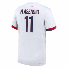Nike Paris Saint-Germain Authentic Marco Asensio Away Jersey 24/25 (White/Midnight Navy) Workout Fit