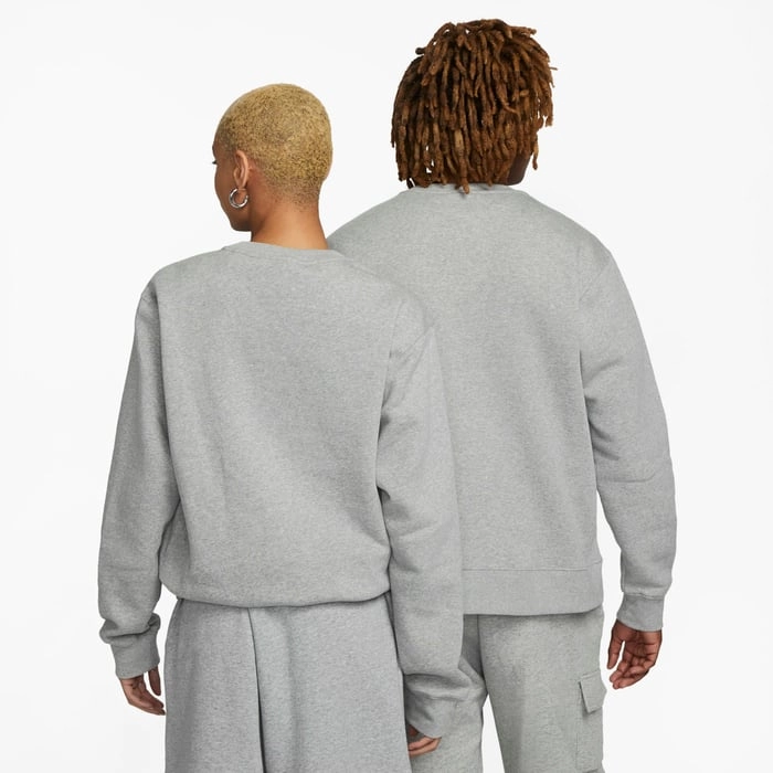 Contrast Trim Travel Friendly Club Fleece Crew Sweatshirt