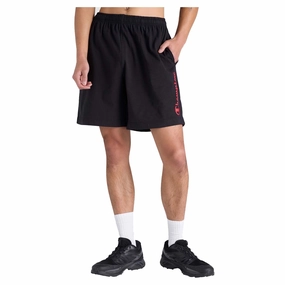 Men's Script Puff Print Shorts Trendy Vibe