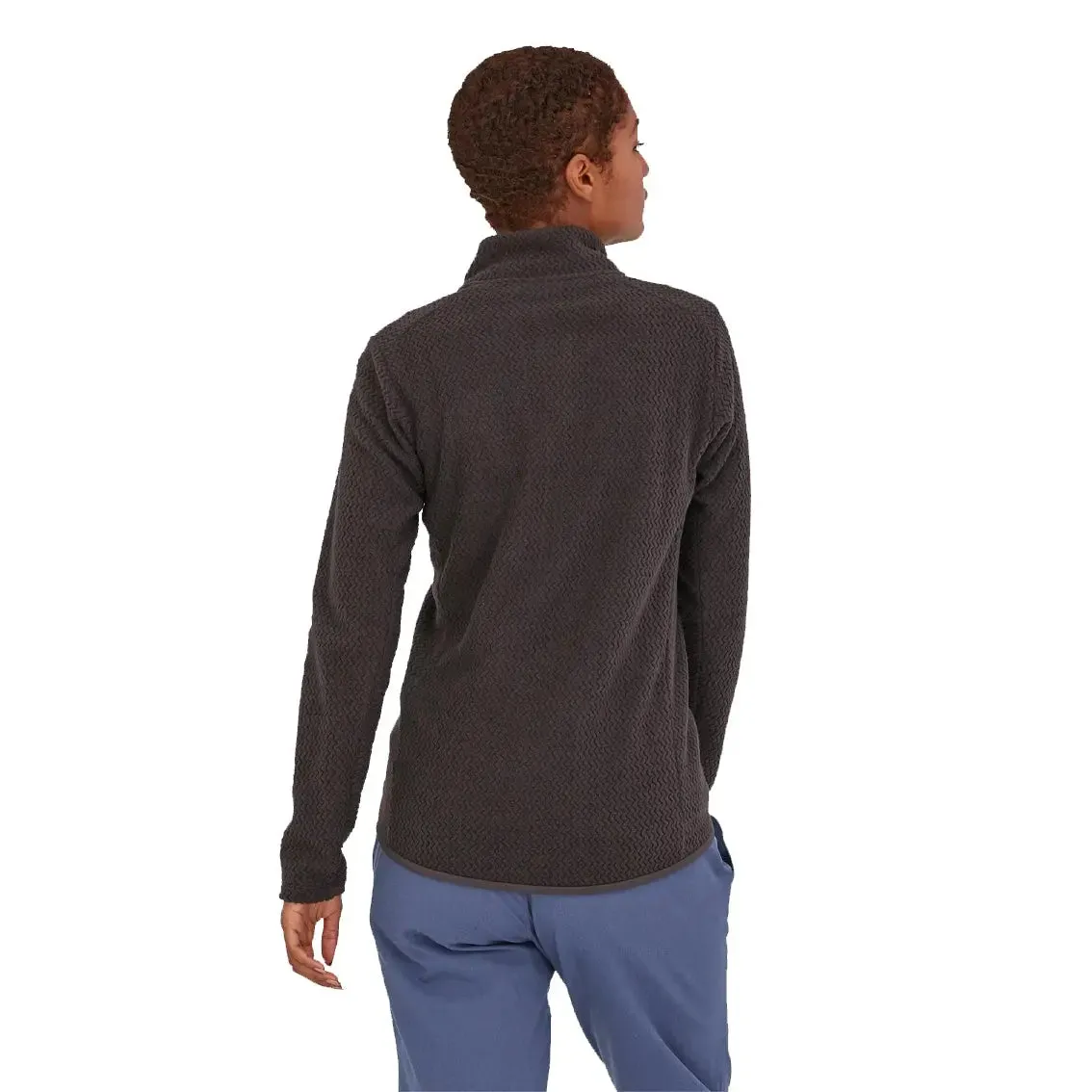 Womens Patagonia R1 Air Zip Neck - Black NoSlipWaistband