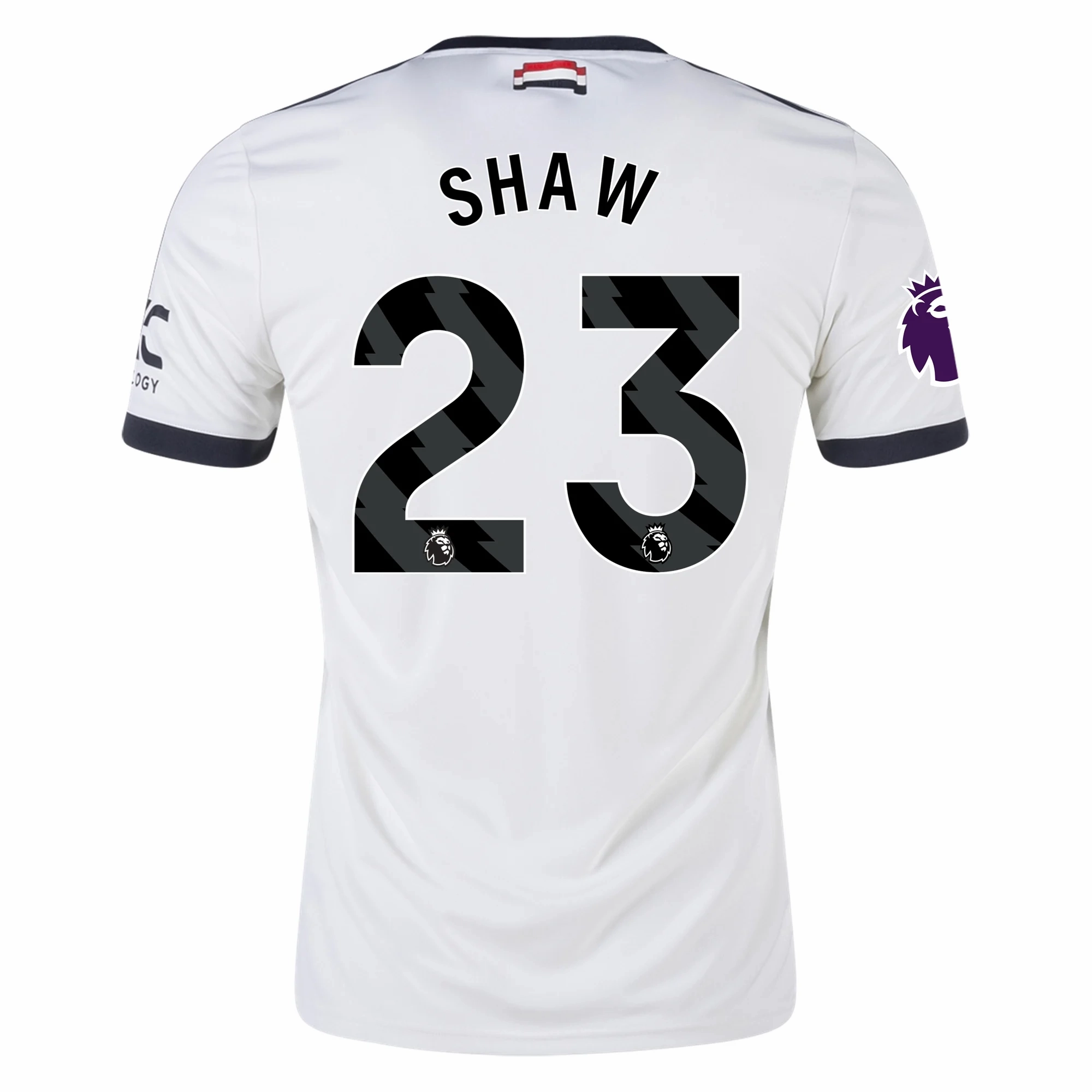 Reinforced Shoulder Panels adidas Manchester United Luke Shaw Third Jersey w/ EPL Patch 24/25 (Off White)
