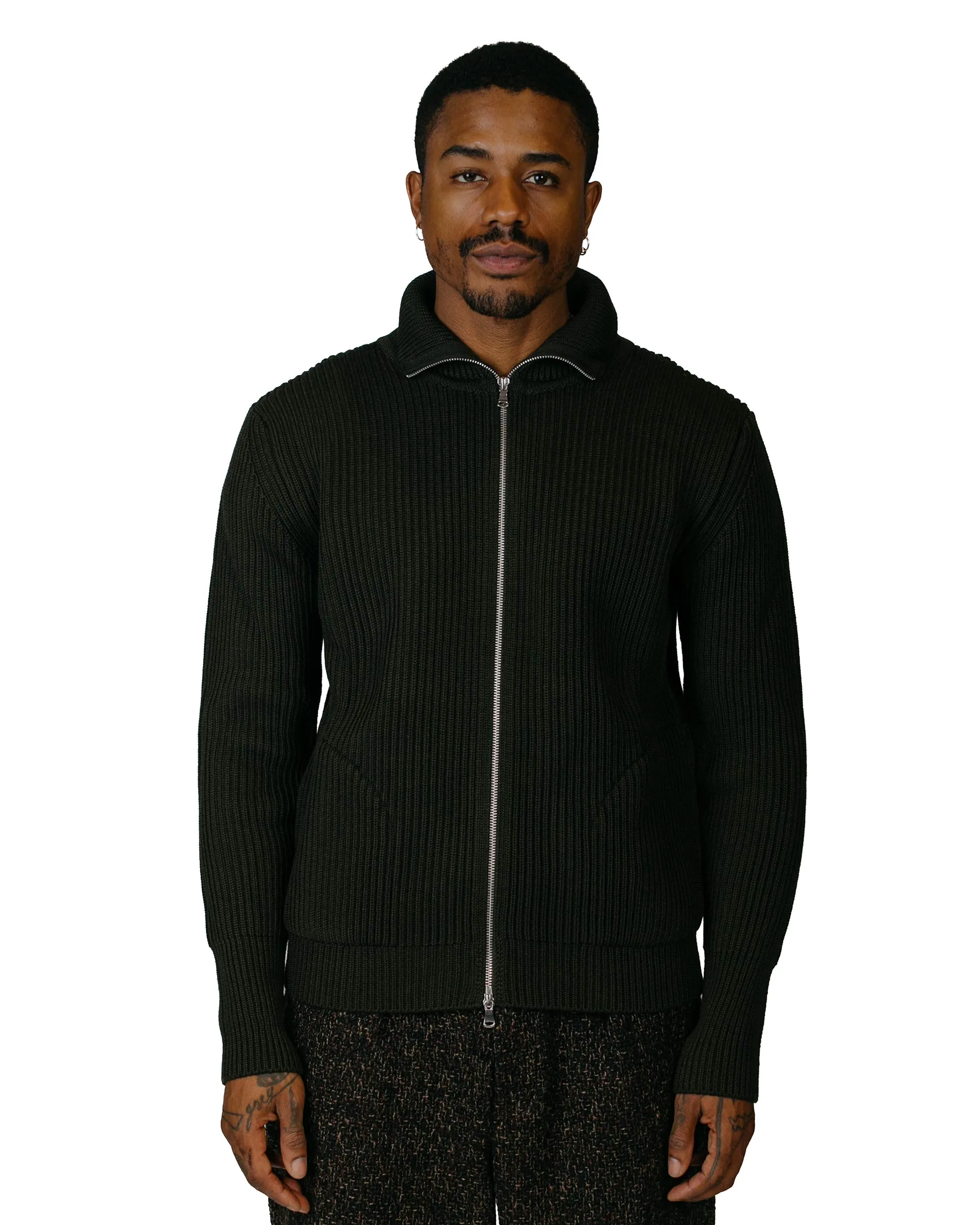 Comfortable Style Home Comfort Andersen-Andersen Navy Full-Zip Pockets Hunting Green