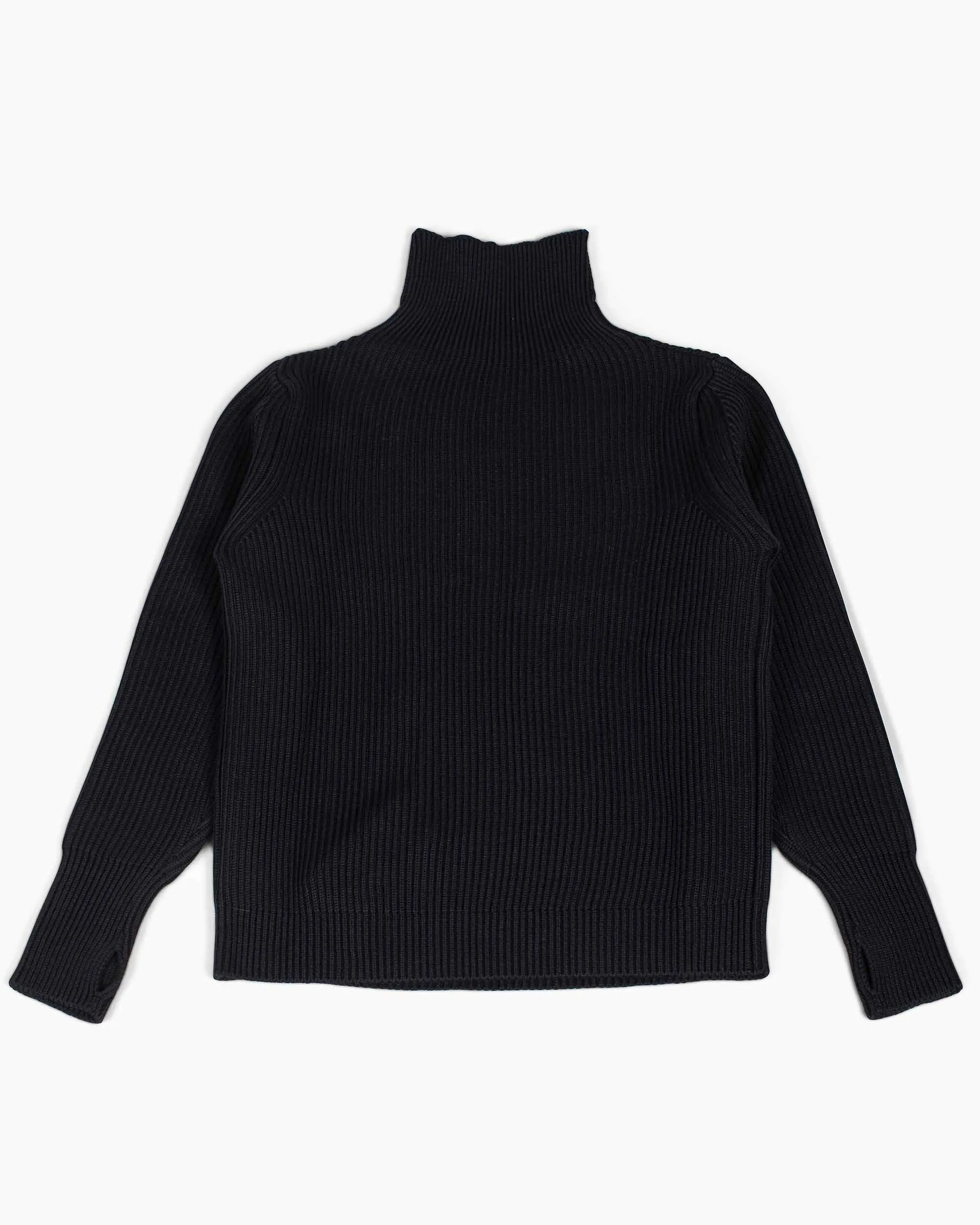 Cold Layer Andersen-Andersen Navy Turtleneck Black