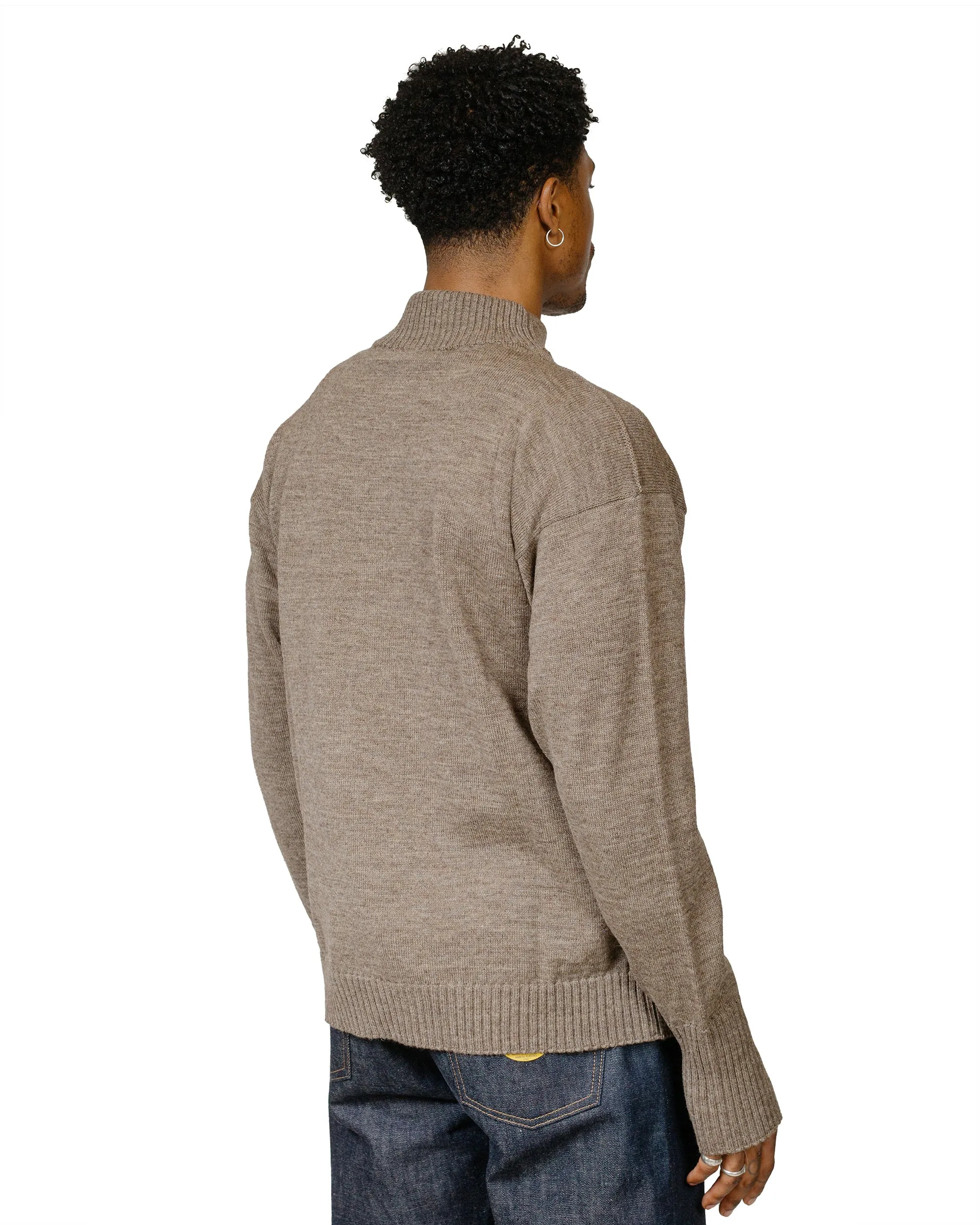 product running suitable speed Andersen-Andersen Seaman Half-Zip Natural Taupe
