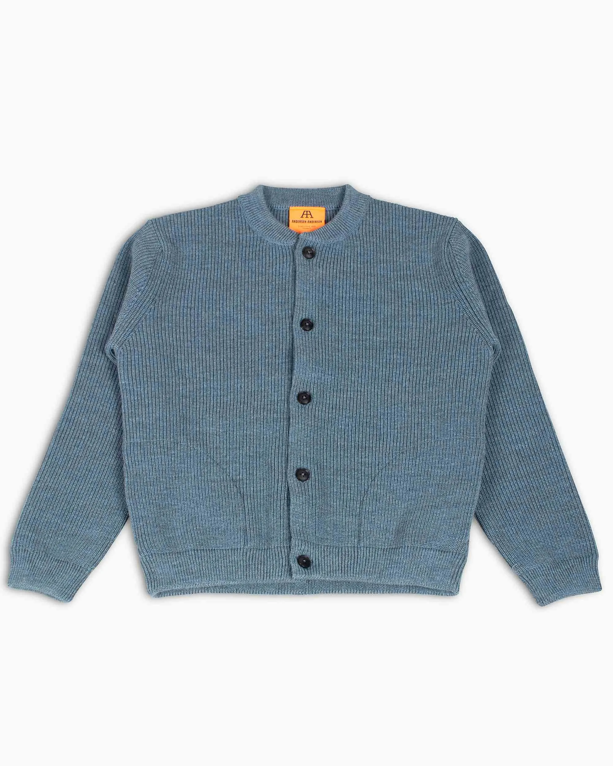 Retro Print Polyester Material Andersen-Andersen Skipper Jacket Light Indigo
