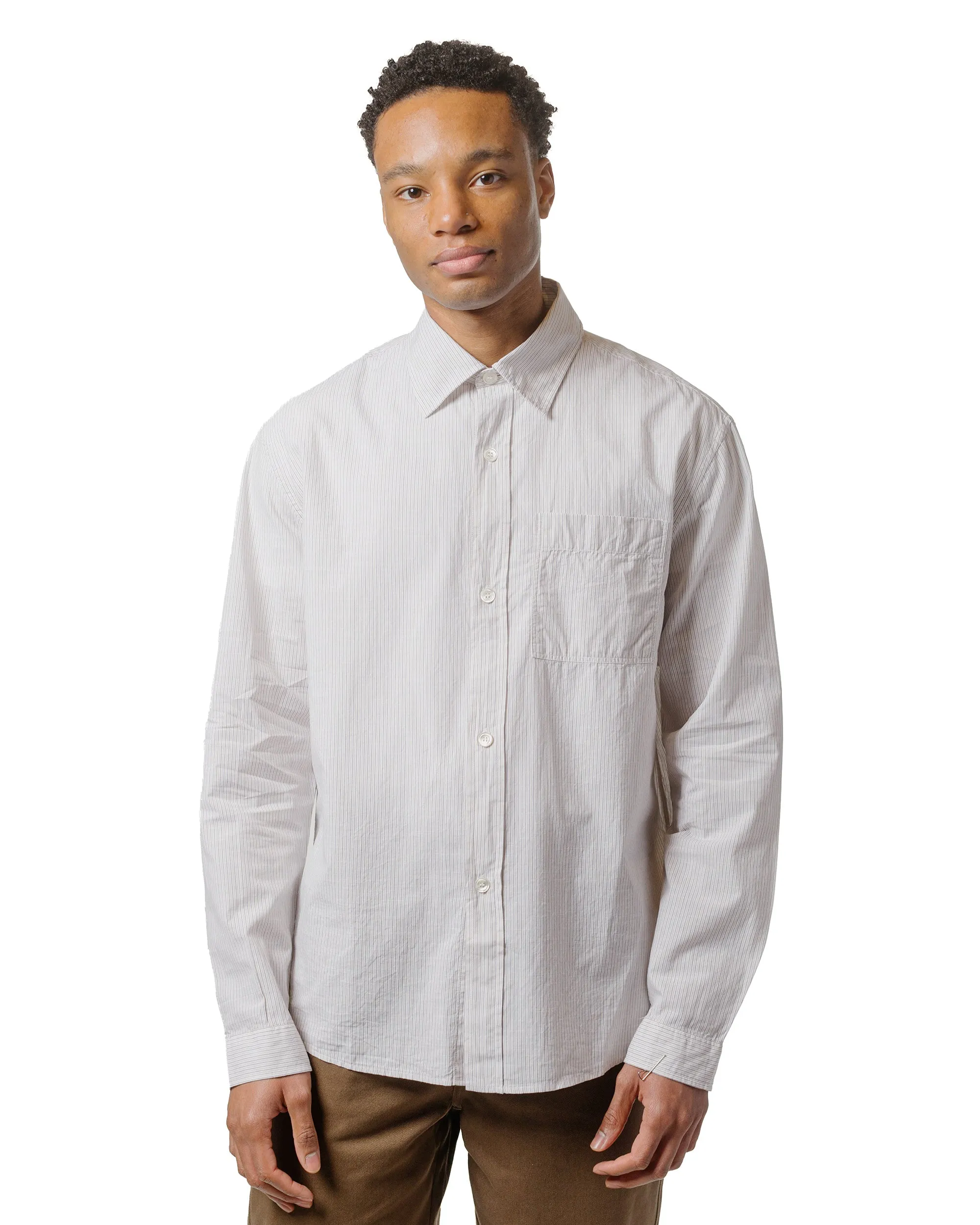 Solid Hue Another Aspect Another Shirt 4.0 Beige/Brown Stripe