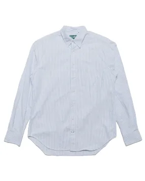 Gitman Vintage Bros. Blue Stripe Oxford Long Sleeve No Slip Shoulder Grip