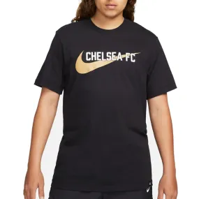 Minimalist Style Nike Chelsea Swoosh T-Shirt 23/24 (Black/Gold)