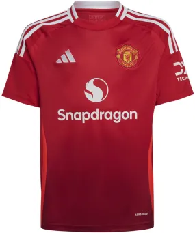Non Irritating Seamless Edges Kid's Manchester United 2024/25 Home Soccer Jersey