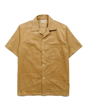 gender-neutral Corporate Retreat The Real McCoy's MS23007 Open Collar Resort S/S Shirt / Summer Corduroy Beige