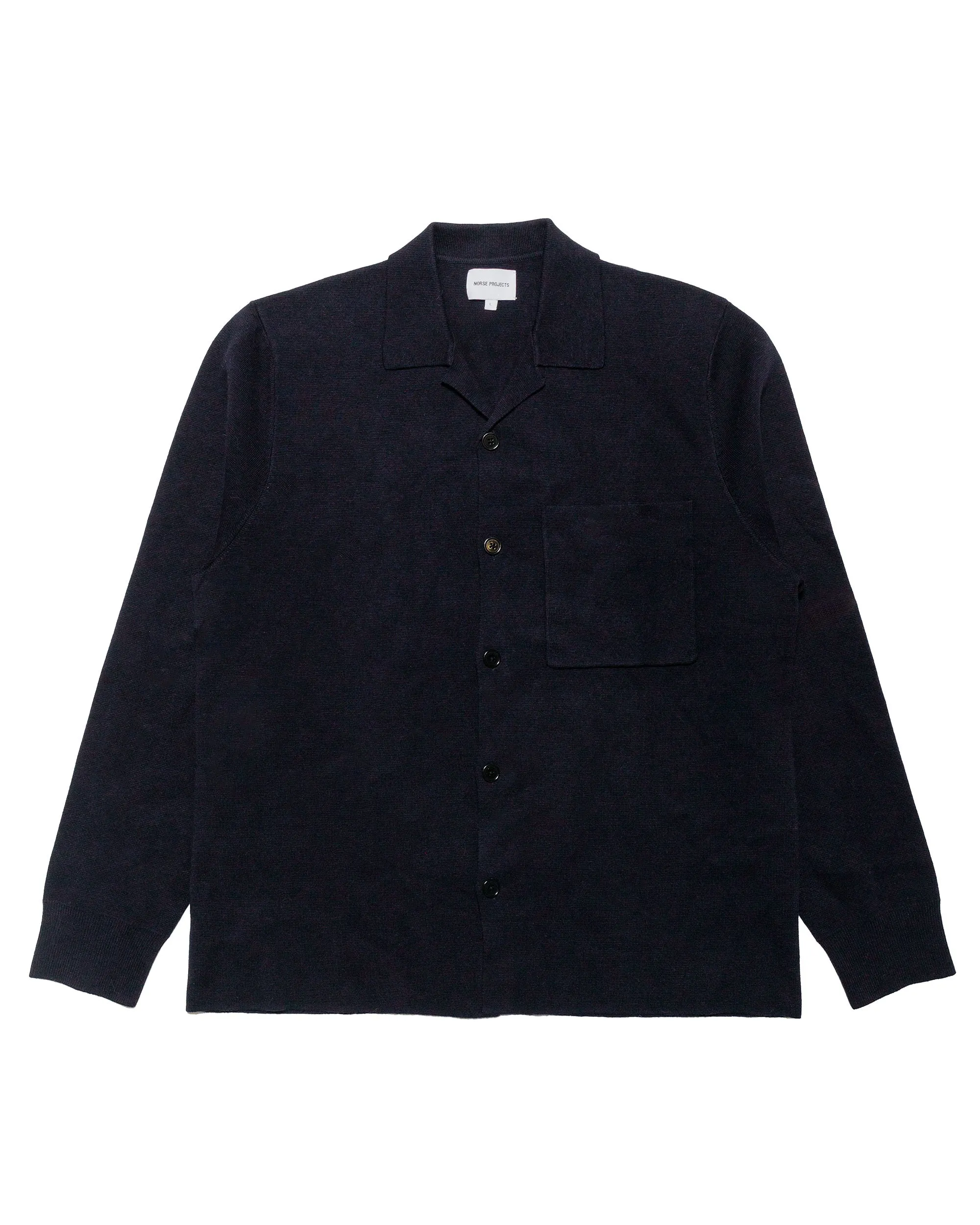 Norse Projects Nicolai Merino Cotton Milano Jacket Dark Navy product ethnic authenticity