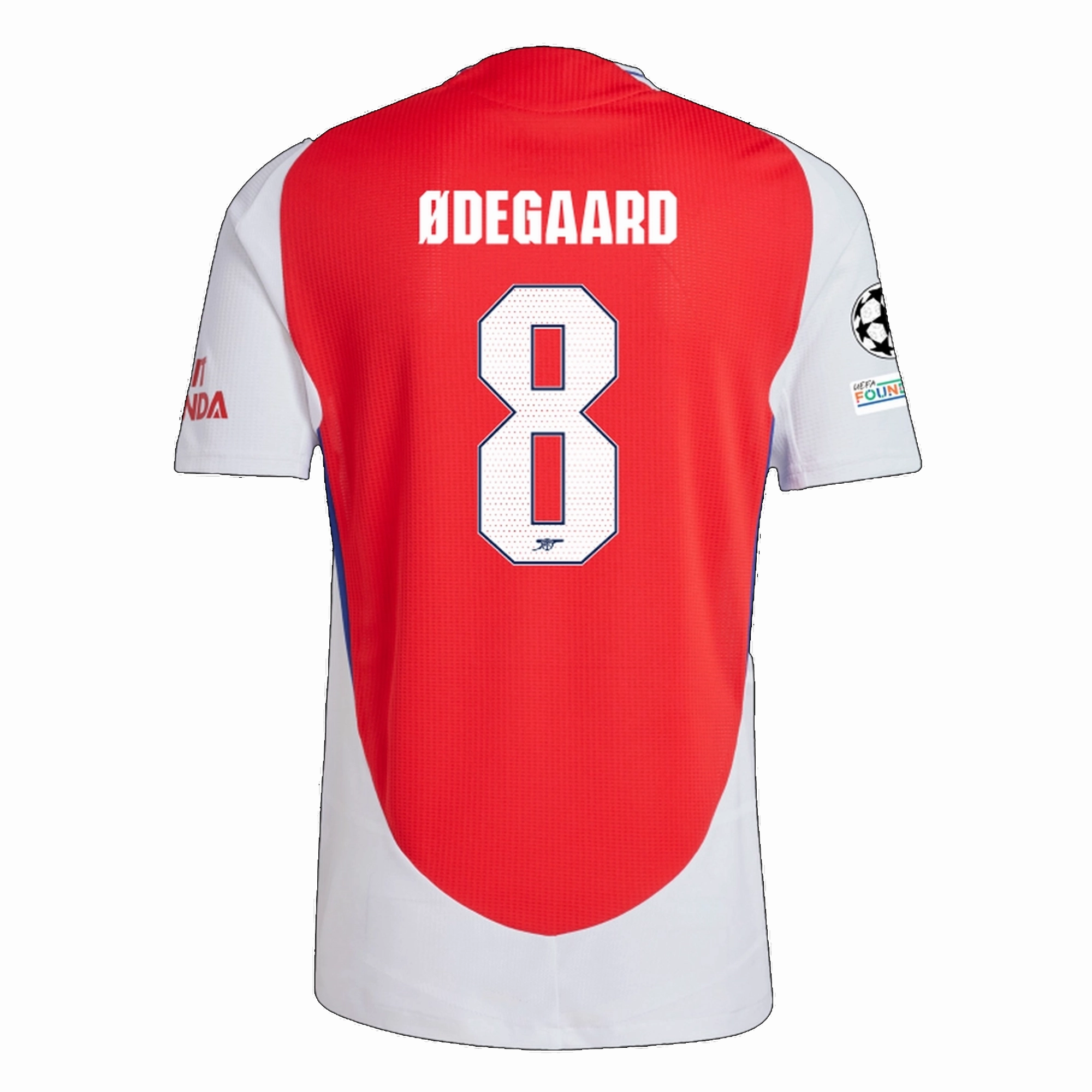 adidas Arsenal Authentic Martin ?degaard Home Jersey w/ Champions League Patches 24/25 (Better Scarlet/White) Comfort Stretch