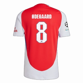 Flexible Apparel adidas Arsenal Authentic Martin ?degaard Home Jersey w/ Champions League Patches 24/25 (Better Scarlet/White)