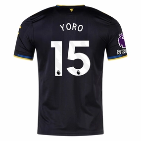 adidas Yoro Men's Manchester United Authentic Third Jersey 25/26 w/ NRFR   EPL Patches (Black) Comfort Layer Reflective Detailing