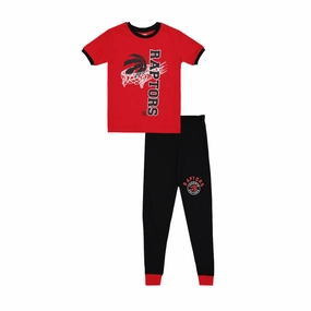 Wicking Fiber Technology NBA - Kids' (Junior) Toronto Raptors 2 Piece PJ Set (HK2B9BC9N RAP)