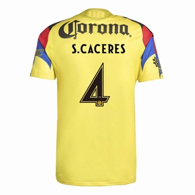 Temperature Regulating Lining adidas S. Caceres Men's Club America 25/26 Authentic Home Jersey (Yellow)