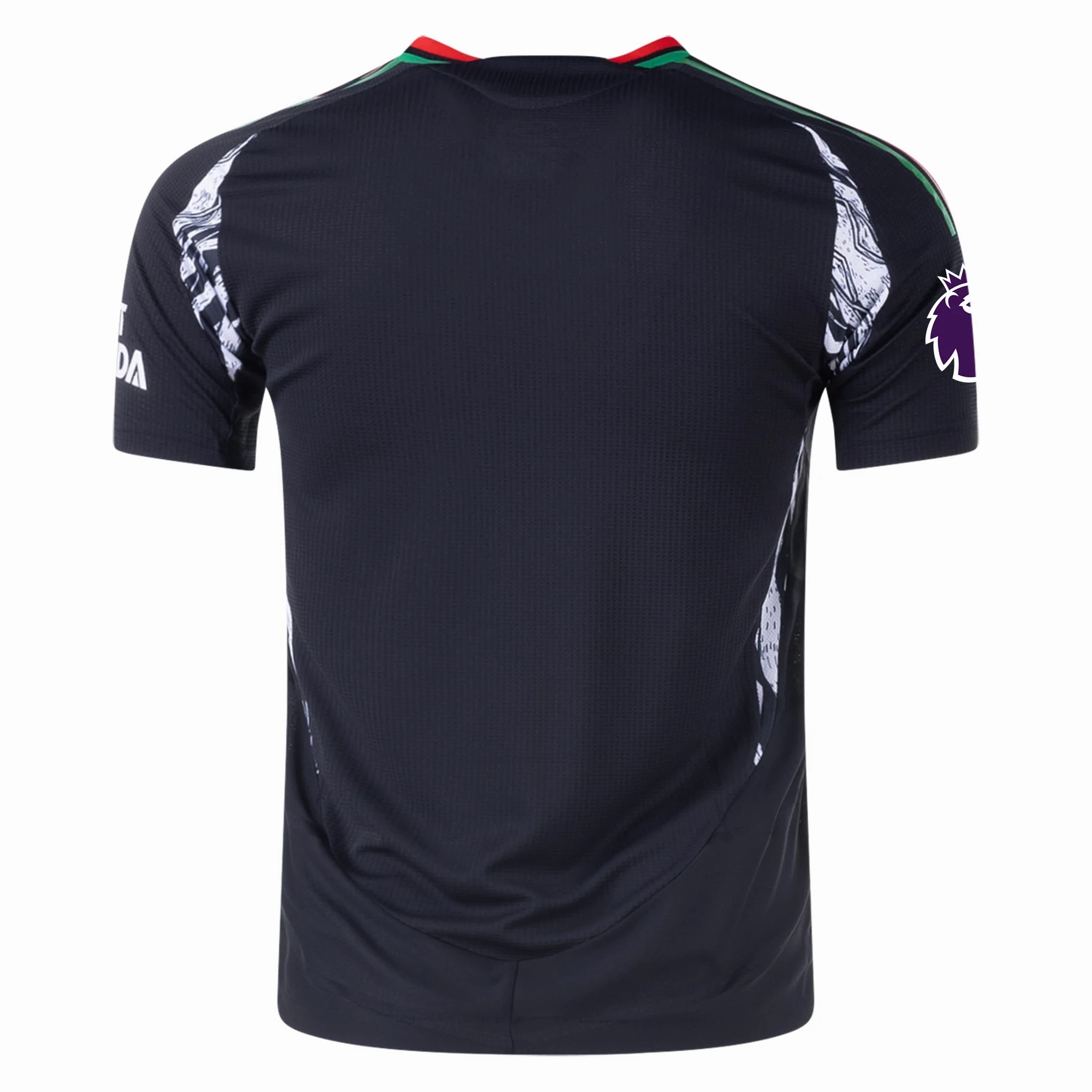 Airflow Channel Panels Non Restrictive Movement adidas Arsenal Authentic Away Jersey w/ EPL Patch 24/25 (Black)