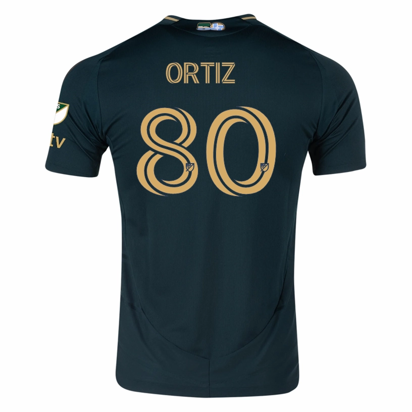 adidas Joao Ortiz Portland Timbers Authentic Home Jersey w/ MLS & Apple Patch 25/26 (Green/Gold) Flatlock Seams Layer Base