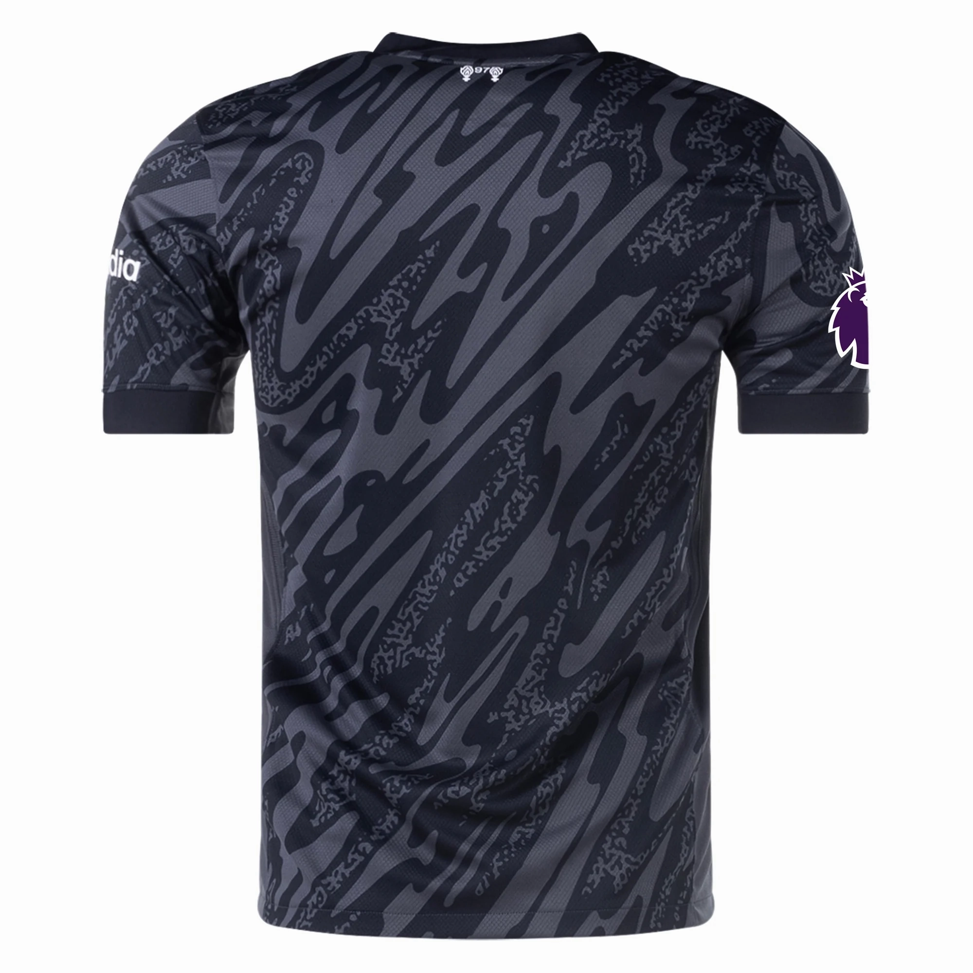 Nike Liverpool Goalkeeper Jersey w/ EPL Patch 24/25 (Anthracite/Black) Relaxed Neckline Contrast Trim Detailing