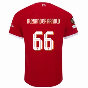 Reflective Safety Trim Multi Directional Flex Nike Liverpool Authentic Trent Alexander-Arnold Vaporknit Match Home Jersey w/ Europa League Patches 23/24 (Red/White)