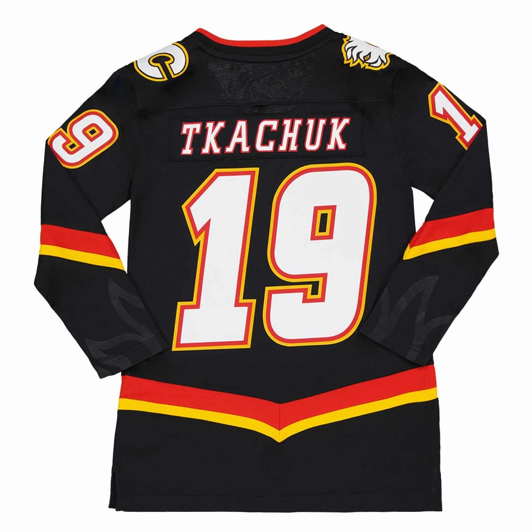 Fanatics - Women's Calgary Flames Matthew Tkachuk No.19 Breakaway Jersey (879W 00M2 H35 005) Eco Friendly Recycled Polyester