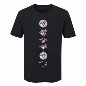 MLB - Men's Toronto Blue Jays Old To New T-Shirt (XVML0CWMSC3A1PB 00BLK) Contoured Ergonomic Fit