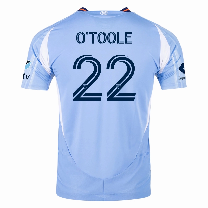 adidas Kevin O'Toole New York City FC Authentic Home Jersey 25/26 w/ MLS Patches (Bahia Light Blue) Natural motion Street Active