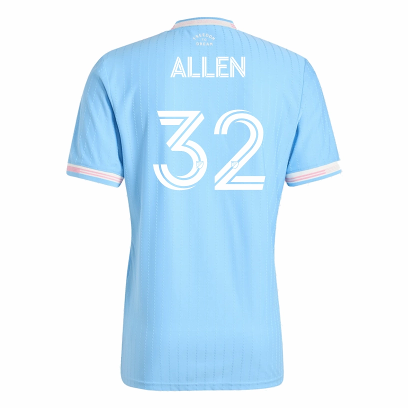 adidas Allen Inter Miami Authentic Third Jersey 25/26 (Blue/Pink) Motion Friendly Reinforced Seams