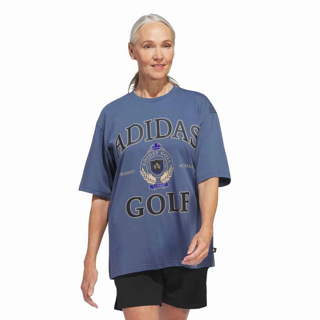 Anti Pilling Construction adidas - Women's Go-To Crest Graphic Boyfriend Short Sleeve T-Shirt (IS3273)