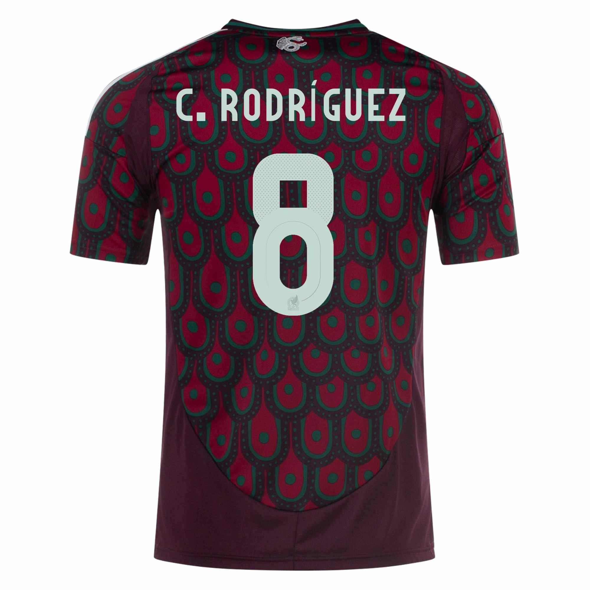 Adidas Mens Mexico Carlos Rodriguez Home Jersey 24/25 (Multicolor) Quick Release Hem