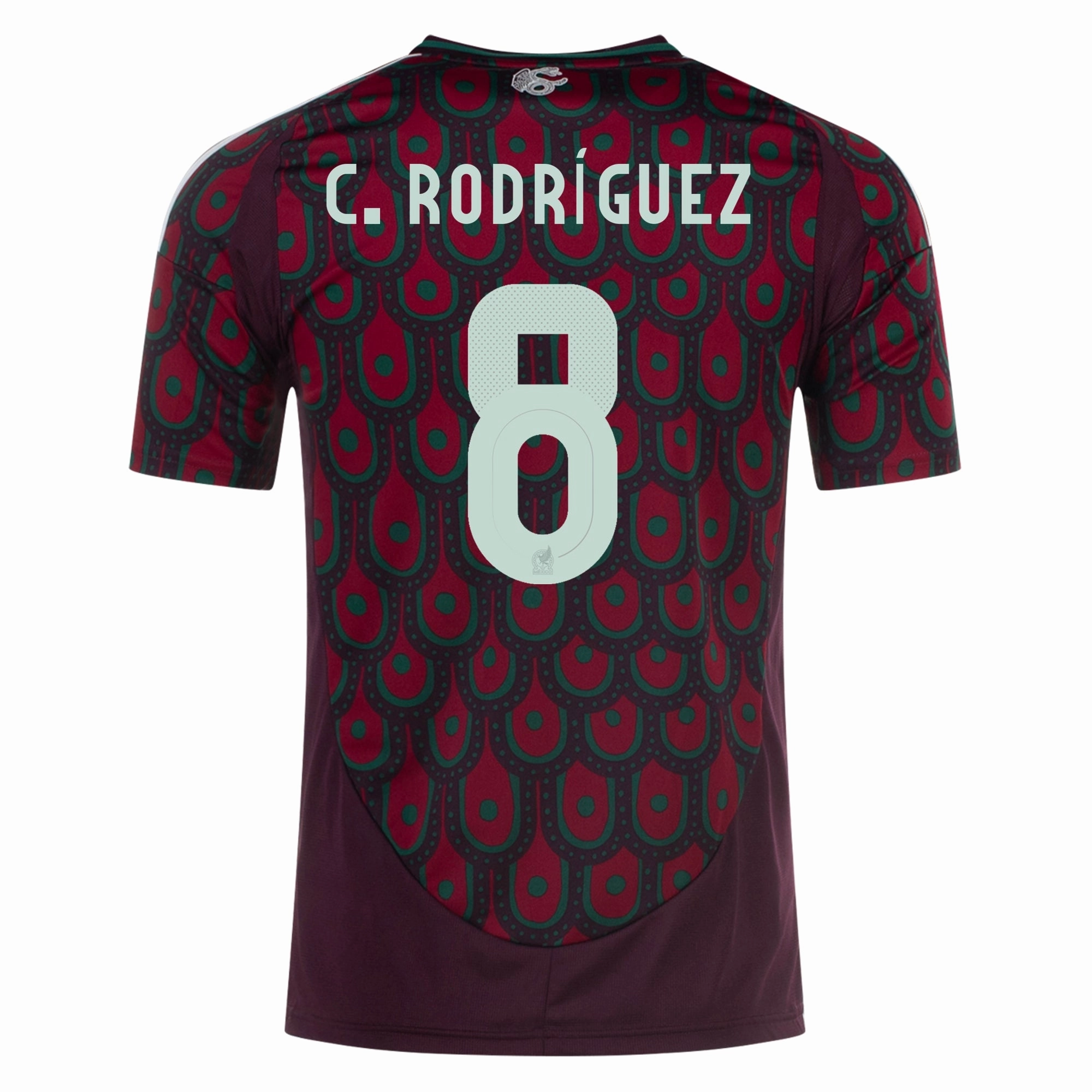 Adidas Mens Mexico Carlos Rodriguez Home Jersey 24/25 (Multicolor) Strategic Ventilation Zones Compression Support Panels