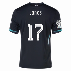 Nike Liverpool Curtis Jones Away Jersey w/ Champions League Patches 24/25 (Night Forest/Washed Teal) Moisture Transfer Smart Wear