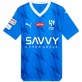 Puma Mens Al Hilal Home Jersey 23/24 (Ignite Blue/Clyde Royal) Balanced Motion Thermal regulation