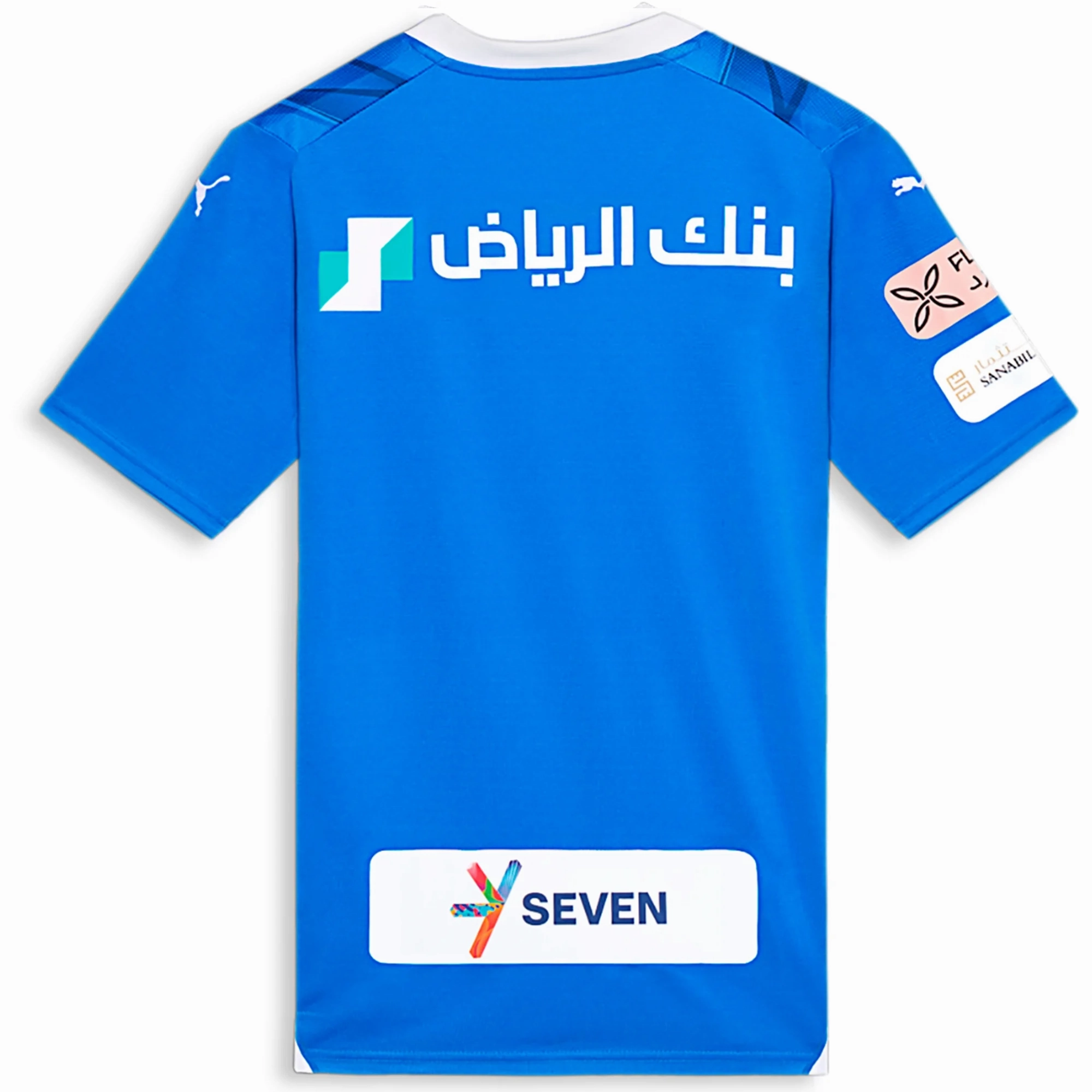 Non Chafing Seam Finish Grid Texture Fabric Puma Mens Al Hilal Home Jersey 23/24 (Ignite Blue/Clyde Royal)