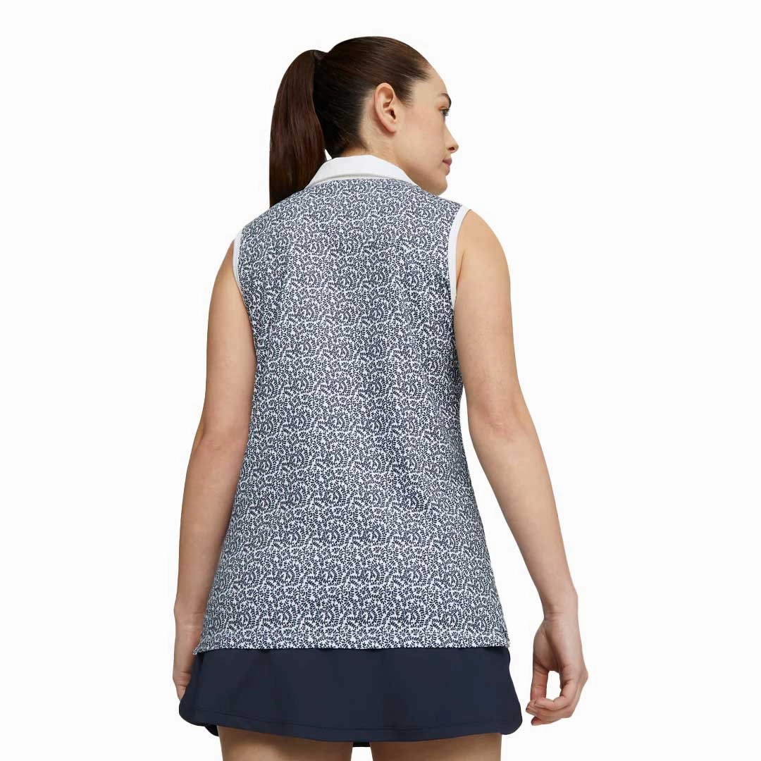Puma - Women's CLOUDSPUN Valley Sleeveless Golf Polo (621636 01) Double Layered Collar Ribbed Hem Detail