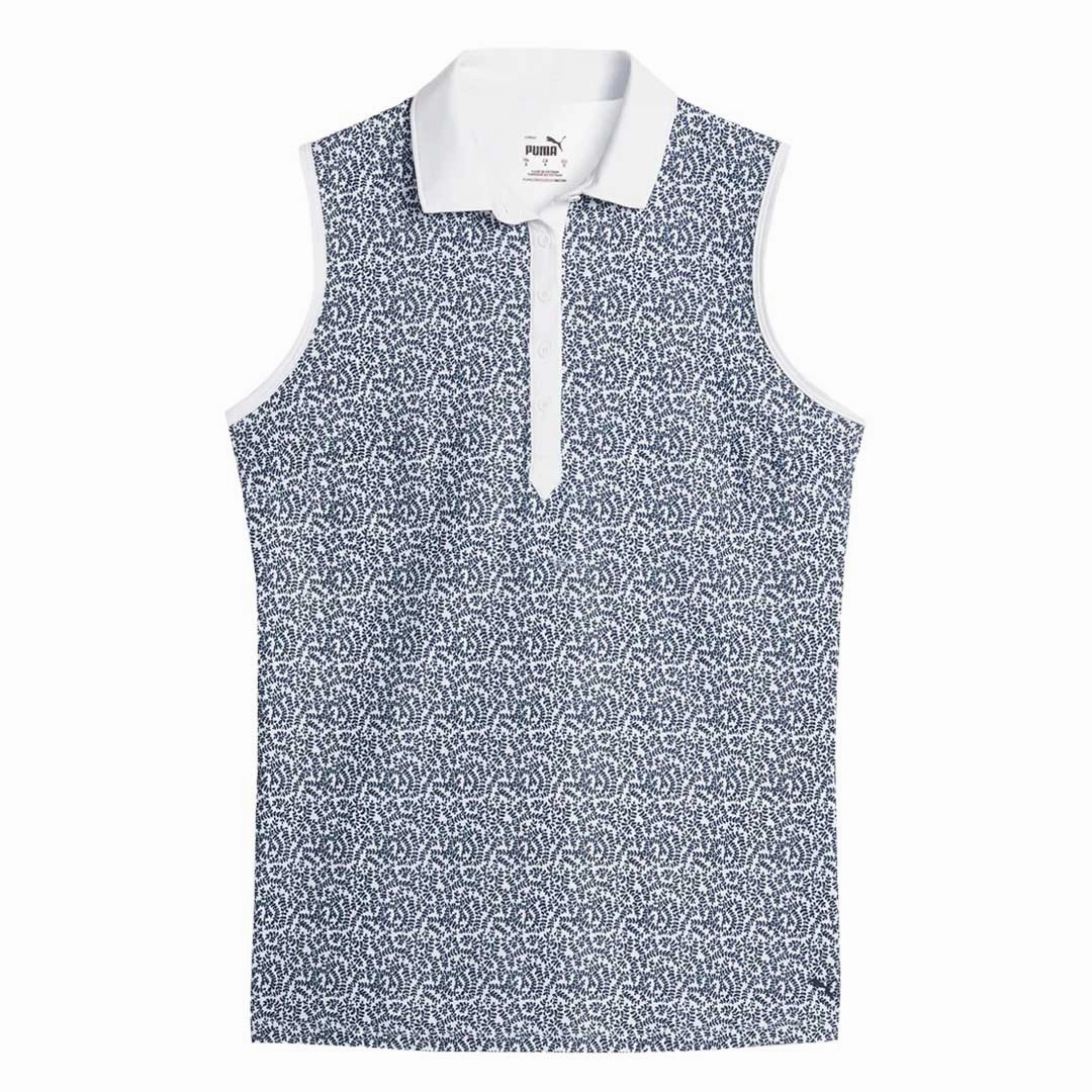 Ergonomic Articulated Sleeve Puma - Women's CLOUDSPUN Valley Sleeveless Golf Polo (621636 01)