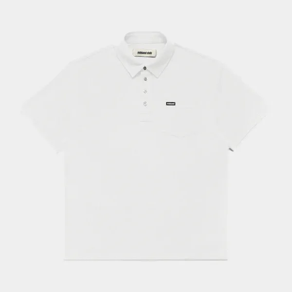 Shape Hug Next Core Metalwood Studio "Airy Pocket Polo" M- White